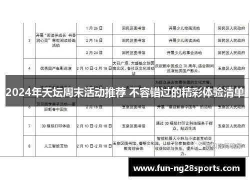 2024年天坛周末活动推荐 不容错过的精彩体验清单